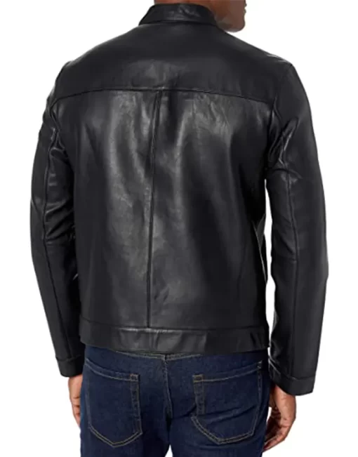 mens-snap-tab-collar-black-faux-leather-jacket