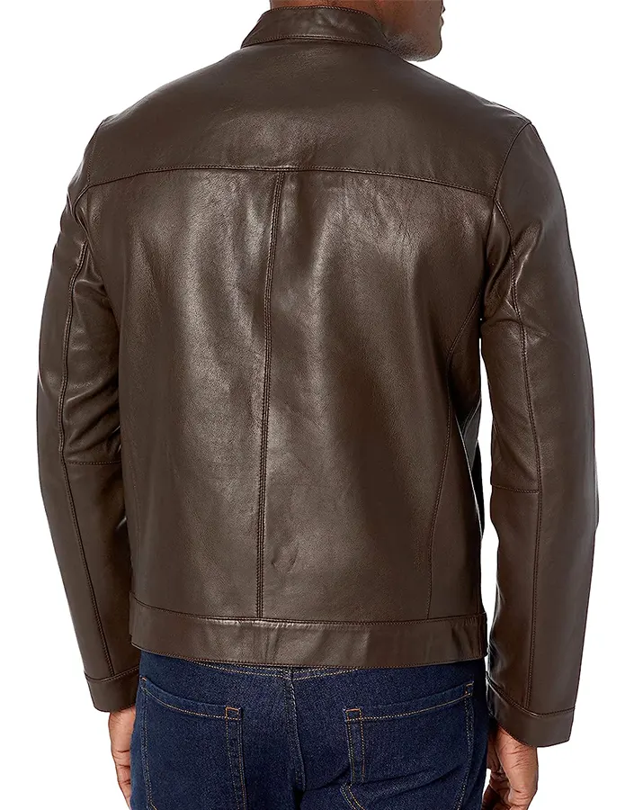 mens-snap-tab-collar-dark-brown-faux-leather-jacket-2 mens-snap-tab-collar-dark-brown-faux-leather-jacket
