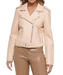 womens-beige-faux-leather-belted-motorcycle-jacket
