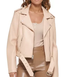womens-beige-faux-leather-belted-motorcycle-jacket
