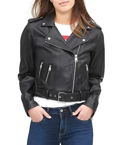womens-belted-black-faux-leather-motorcycle-jacket