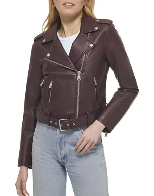 womens-belted-burgundy-faux-leather-motorcycle-jacket