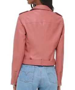 womens-belted-chocolate-pink-faux-leather-motorcycle-jacket