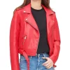 womens-belted-red-faux-leather-jacket