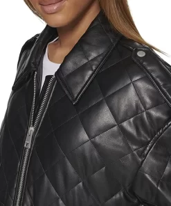 womens-black-faux-leather-diamond-quilt-bomber-jacket