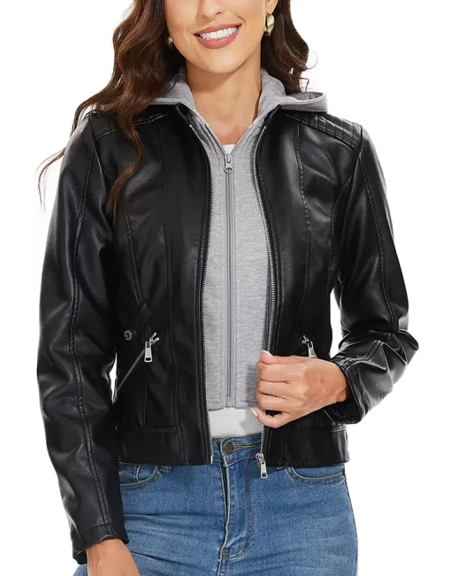 womens-black-faux-leather-hooded-motorcycle-jacket