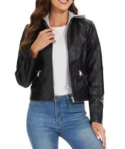 womens-black-faux-leather-hooded-motorcycle-jacket