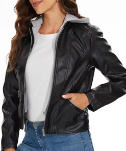 womens-black-faux-leather-hooded-motorcycle-jacket