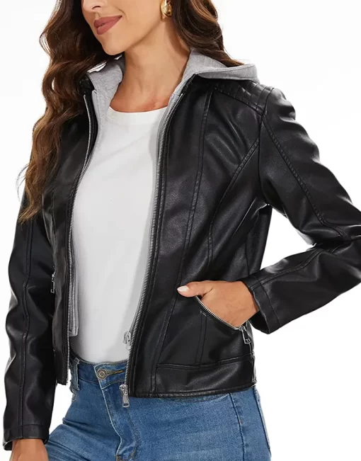 womens-black-faux-leather-hooded-motorcycle-jacket