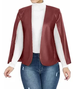 womens-burgundy-faux-leather-open-front-jacket