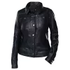 womens-button-front-shirt-collar-black-faux-leather-jacket