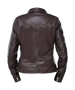 womens-button-front-shirt-collar-chocolate-brown-faux-leather-jacket