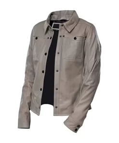 womens-button-front-shirt-collar-grey-faux-leather-jacket