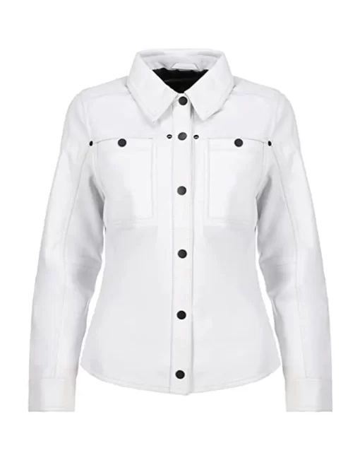 womens-button-front-shirt-collar-white-faux-leather-jacket