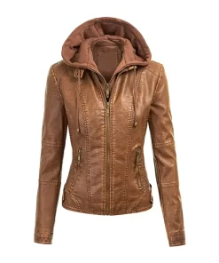womens-camel-faux-leather-motorcycle-jacket-with-removable-hood