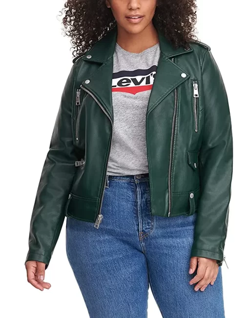 womens-green-faux-leather-moto-jacket