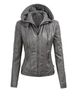 womens-grey-faux-leather-motorcycle-jacket-with-hood