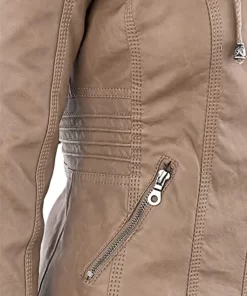 womens-khaki-faux-leather-motorcycle-jacket-with-removable-hood