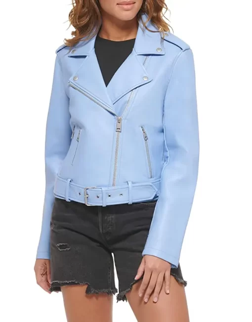 womens-light-blue-faux-leather-belted-motorcycle-jacket