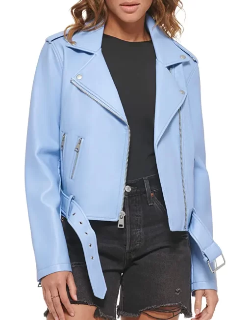 womens-light-blue-faux-leather-belted-motorcycle-jacket