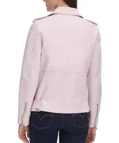womens-light-pink-faux-leather-motorcycle-belted-jacket