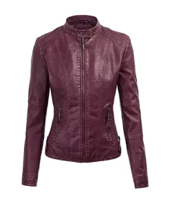 womens-maroon-faux-leather-motorcycle-jacket-with-hood