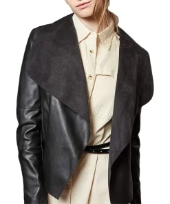 womens-open-front-black-faux-leather-jacket
