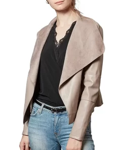 womens-open-front-khaki-faux-leather-blazer-jacket