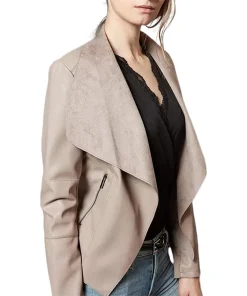 womens-open-front-khaki-faux-leather-jacket