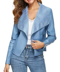 womens-open-front-light-blue-faux-leather-blazer-jacket