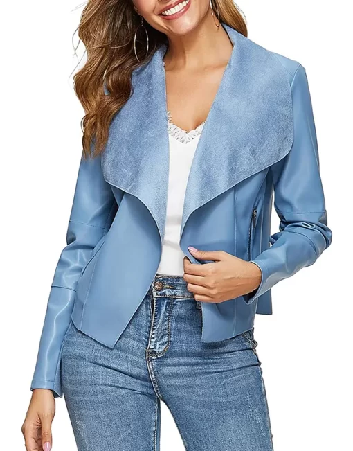 womens-open-front-light-blue-faux-leather-blazer-jacket