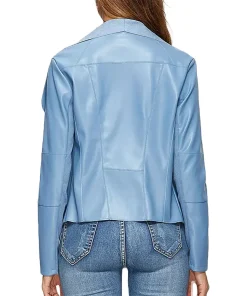 womens-open-front-light-blue-faux-leather-jacket