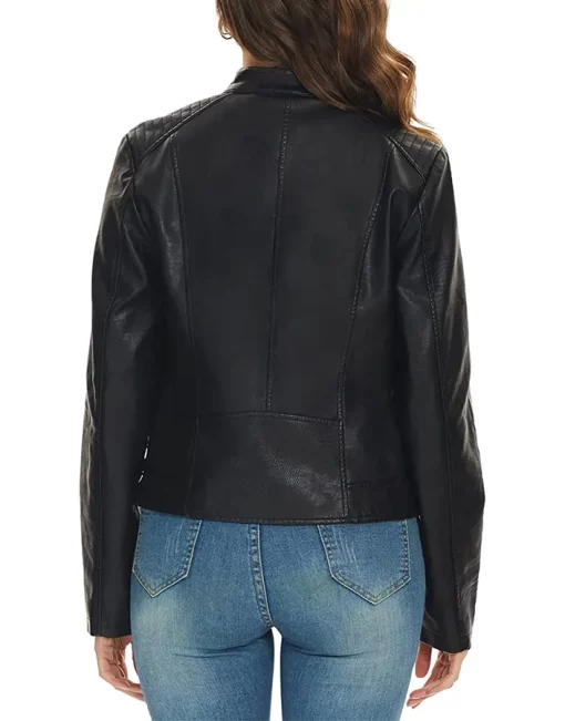 womens-snap-button-collar-black-faux-leather-jacket