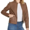 womens-stand-collar-brown-faux-leather-slim-fit-jacket