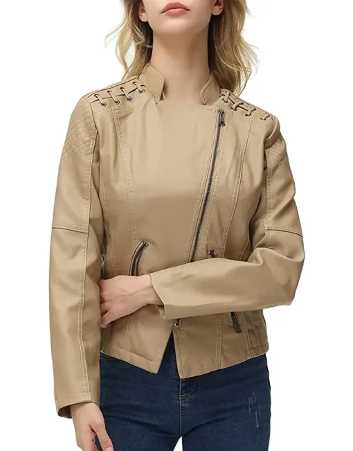 womens-string-quilted-shoulder-khaki-faux-leather-jacket