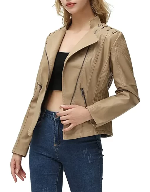 womens-string-quilted-shoulder-khaki-faux-leather-jacket