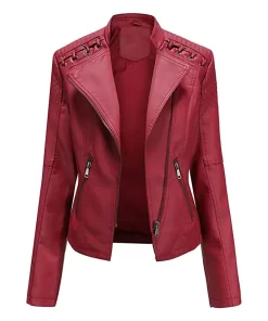 womens-string-quilted-shoulder-red-faux-leather-jacket