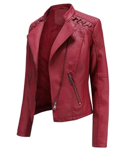 womens-string-quilted-shoulder-red-faux-leather-jacket