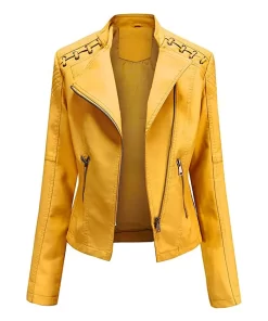 womens-string-quilted-shoulder-yellow-faux-leather-jacket