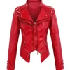 womens-studded-red-faux-leather-biker-jacket