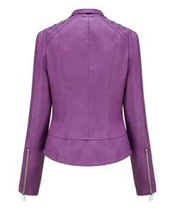 womens-studded-shoulder-purple-faux-leather-jacket