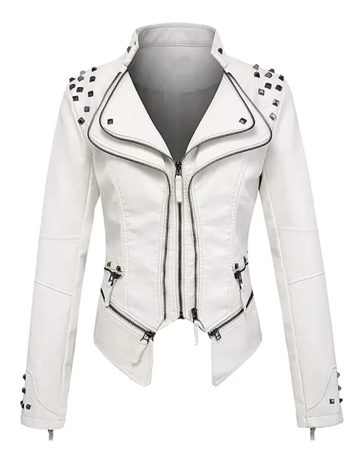 womens-studded-white-faux-leather-biker-jacket
