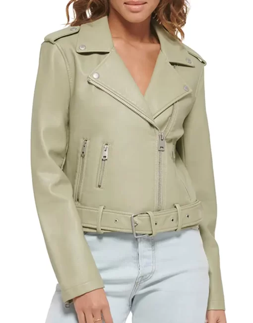 womens-tea-green-faux-leather-belted-motorcycle-jacket