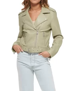 womens-tea-green-faux-leather-belted-motorcycle-jacket