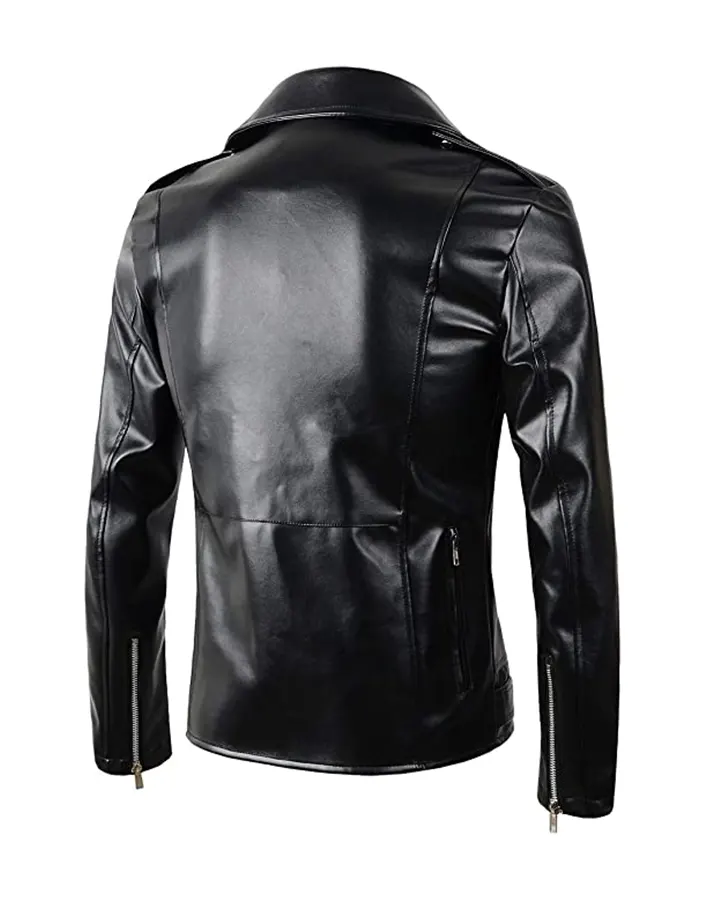 mens-black-faux-leather-motorcycle-jacket-2 mens-black-faux-leather-motorcycle-jacket