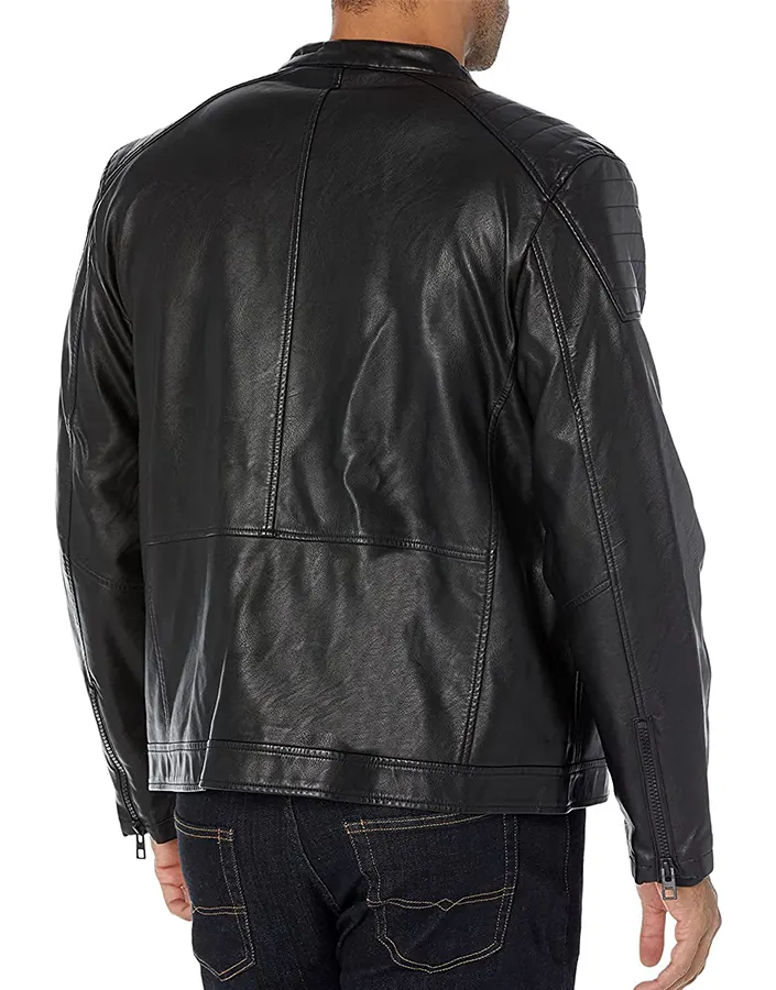 mens-black-faux-leather-padded-shoulder-jacket-2 mens-black-faux-leather-padded-shoulder-jacket