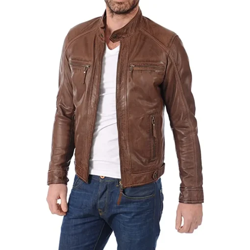 mens-brown-faux-leather-moto-biker-jacket