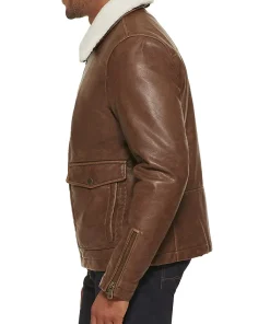 mens-brown-faux-leather-moto-jacket-with-sherpa-collar
