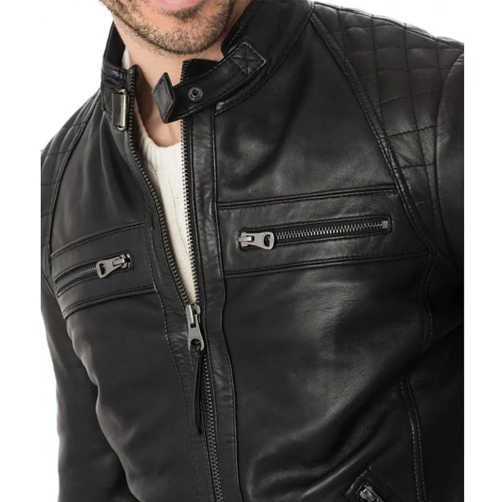 mens-buckle-collar-black-faux-leather-moto-biker-jacket-4 mens-buckle-collar-black-faux-leather-moto-biker-jacket