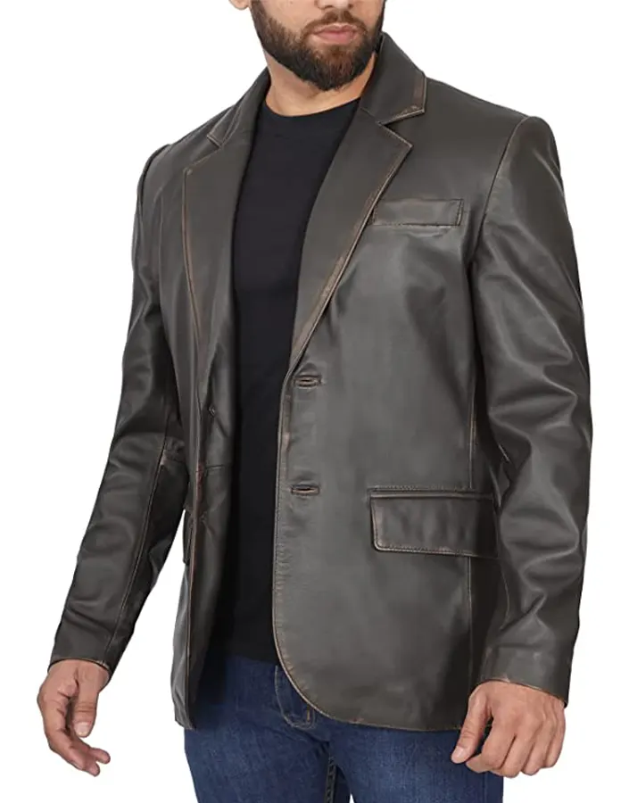 mens-chocolate-brown-faux-leather-blazer-3 mens-chocolate-brown-faux-leather-blazer